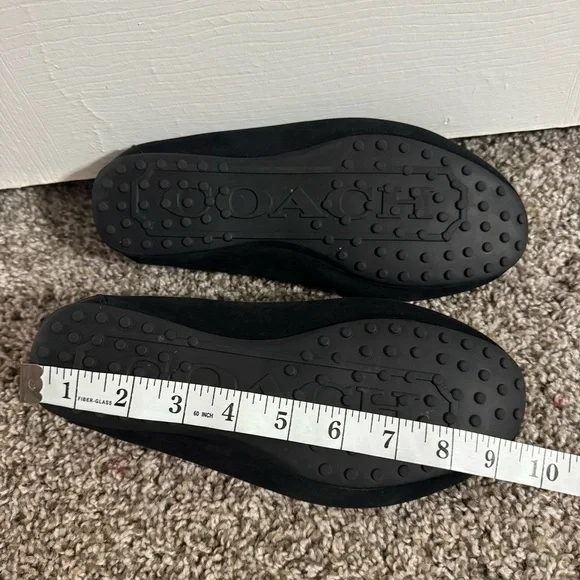 Coach Women's Black Loafers with Silver Accent Size 7 - Picture 13 of 15